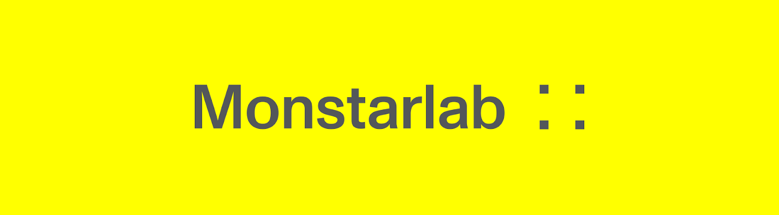 monstarlab 黄底灰字logo